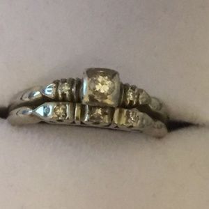 18 Karat Antique Wedding Set